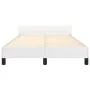 White synthetic leather headboard bed frame 120x200 cm by vidaXL, Beds and slatted bases - Ref: Foro24-3125562, Price: 157,03...