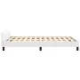 White synthetic leather headboard bed frame 120x200 cm by vidaXL, Beds and slatted bases - Ref: Foro24-3125562, Price: 157,03...