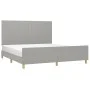 Estructura de cama con cabecero tela gris claro 160x200 cm de vidaXL, Camas y somieres - Ref: Foro24-3124903, Precio: 202,11 ...
