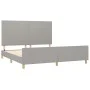 Estructura de cama con cabecero tela gris claro 160x200 cm de vidaXL, Camas y somieres - Ref: Foro24-3124903, Precio: 202,11 ...