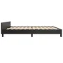 Bed frame with headboard black synthetic leather 200x200cm by vidaXL, Beds and slatted bases - Ref: Foro24-3125469, Price: 22...