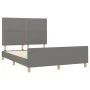 Dark gray fabric bed frame with headboard 140x190 cm by vidaXL, Beds and slatted bases - Ref: Foro24-3124969, Price: 197,54 €...