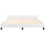 White synthetic leather headboard bed frame 160x200 cm by vidaXL, Beds and slatted bases - Ref: Foro24-3125458, Price: 262,82...