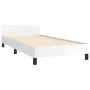 Bed frame with headboard white synthetic leather 80x200cm by vidaXL, Beds and slatted bases - Ref: Foro24-3125416, Price: 149...