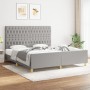 Bed frame with headboard light gray fabric 180x200 cm by vidaXL, Beds and slatted bases - Ref: Foro24-3125316, Price: 243,97 ...