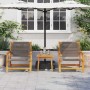 Sillas de Jardín con Mesa 3 pcs Gris 45 x 45 x 40 cm