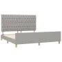 Bed frame with headboard light gray fabric 180x200 cm by vidaXL, Beds and slatted bases - Ref: Foro24-3125316, Price: 240,00 ...