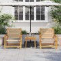 Sillas de Jardín con Mesa 3 pcs Beige 45 x 45 x 40 cm