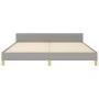 Bed frame with headboard light gray fabric 180x200 cm by vidaXL, Beds and slatted bases - Ref: Foro24-3125316, Price: 240,00 ...