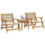 Sillas de Jardín con Mesa 3 pcs Beige 45 x 45 x 40 cm