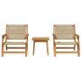 Sillas de Jardín con Mesa 3 pcs Beige 45 x 45 x 40 cm