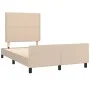 Cappuccino synthetic leather headboard bed frame 120x200cm by vidaXL, Beds and slatted bases - Ref: Foro24-3125505, Price: 17...