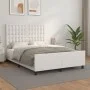 Estructura de cama cabecero cuero sintético blanco 140x200 cm de vidaXL, Camas y somieres - Ref: Foro24-3125574, Precio: 257,...