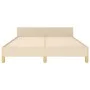 Bed frame with cream fabric headboard 140x200 cm by vidaXL, Beds and slatted bases - Ref: Foro24-3125062, Price: 195,02 €, Di...