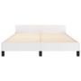 White synthetic leather headboard bed frame 140x200 cm by vidaXL, Beds and slatted bases - Ref: Foro24-3125574, Price: 260,61...