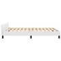 White synthetic leather headboard bed frame 140x200 cm by vidaXL, Beds and slatted bases - Ref: Foro24-3125574, Price: 260,61...