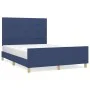 Bed frame with headboard gray taupe blue fabric 140x200 cm by vidaXL, Beds and slatted bases - Ref: Foro24-3125063, Price: 21...