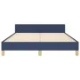 Bed frame with headboard gray taupe blue fabric 140x200 cm by vidaXL, Beds and slatted bases - Ref: Foro24-3125063, Price: 21...