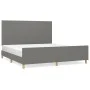 Bed frame with headboard dark gray fabric 180x200 cm by vidaXL, Beds and slatted bases - Ref: Foro24-3124912, Price: 238,26 €...