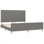 Bed frame with headboard dark gray fabric 180x200 cm by vidaXL, Beds and slatted bases - Ref: Foro24-3124912, Price: 238,26 €...