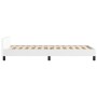 White synthetic leather headboard bed frame 100x200 cm by vidaXL, Beds and slatted bases - Ref: Foro24-3125495, Price: 134,64...