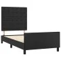 Bed frame with headboard black synthetic leather 90x200 cm by vidaXL, Beds and slatted bases - Ref: Foro24-3125549, Price: 14...