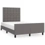 Bed frame with headboard gray synthetic leather 120x200cm by vidaXL, Beds and slatted bases - Ref: Foro24-3125565, Price: 209...