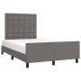 Bed frame with headboard gray synthetic leather 120x200cm by vidaXL, Beds and slatted bases - Ref: Foro24-3125565, Price: 209...