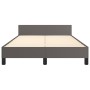 Bed frame with headboard gray synthetic leather 120x200cm by vidaXL, Beds and slatted bases - Ref: Foro24-3125565, Price: 213...