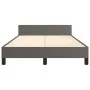 Bed frame with headboard gray synthetic leather 120x200cm by vidaXL, Beds and slatted bases - Ref: Foro24-3125565, Price: 209...
