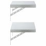 Estantes de pared 2 uds acero inoxidable plateado 50x30 cm