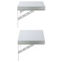 Estantes de pared 2 uds acero inoxidable plateado 50x23,5 cm