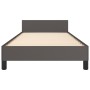Estructura de cama con cabecero cuero sintético gris 90x200 cm de vidaXL, Camas y somieres - Ref: Foro24-3125431, Precio: 173...