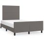 Bed frame with headboard gray synthetic leather 120x200cm by vidaXL, Beds and slatted bases - Ref: Foro24-3125443, Price: 204...