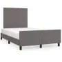 Estructura de cama con cabecero cuero sintético gris 120x200cm de vidaXL, Camas y somieres - Ref: Foro24-3125443, Precio: 210...