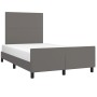 Bettgestell mit Kopfteil aus grauem Kunstleder 120x200cm von vidaXL, Betten und Lattenroste - Ref: Foro24-3125443, Preis: 218...