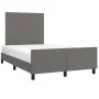 Estructura de cama con cabecero cuero sintético gris 120x200cm de vidaXL, Camas y somieres - Ref: Foro24-3125443, Precio: 210...