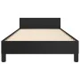 Bed frame with headboard black synthetic leather 100x200cm by vidaXL, Beds and slatted bases - Ref: Foro24-3125433, Price: 13...