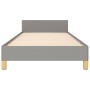 Light gray fabric bed frame with headboard 90x190 cm by vidaXL, Beds and slatted bases - Ref: Foro24-3125179, Price: 148,33 €...