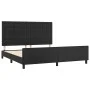 Bed frame with headboard black synthetic leather 160x200cm by vidaXL, Beds and slatted bases - Ref: Foro24-3125579, Price: 21...