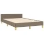 Bed frame with headboard in taupe gray fabric 120x200 cm by vidaXL, Beds and slatted bases - Ref: Foro24-3125045, Price: 168,...
