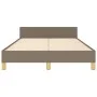 Bed frame with headboard in taupe gray fabric 120x200 cm by vidaXL, Beds and slatted bases - Ref: Foro24-3125045, Price: 168,...