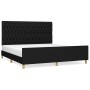 Bed frame with black fabric headboard 180x200 cm by vidaXL, Beds and slatted bases - Ref: Foro24-3125318, Price: 247,88 €, Di...