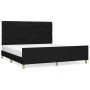 Estructura de cama con cabecero de tela negro 180x200 cm de vidaXL, Camas y somieres - Ref: Foro24-3125318, Precio: 244,87 €,...