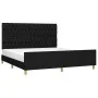 Bed frame with black fabric headboard 180x200 cm by vidaXL, Beds and slatted bases - Ref: Foro24-3125318, Price: 244,63 €, Di...
