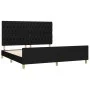 Bed frame with black fabric headboard 180x200 cm by vidaXL, Beds and slatted bases - Ref: Foro24-3125318, Price: 244,63 €, Di...