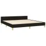 Bed frame with black fabric headboard 180x200 cm by vidaXL, Beds and slatted bases - Ref: Foro24-3125318, Price: 244,63 €, Di...