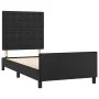 Bed frame with headboard black synthetic leather 100x200cm by vidaXL, Beds and slatted bases - Ref: Foro24-3125555, Price: 13...