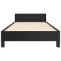 Bed frame with headboard black synthetic leather 100x200cm by vidaXL, Beds and slatted bases - Ref: Foro24-3125555, Price: 13...