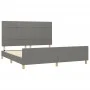Bed frame with headboard dark gray fabric 180x200 cm by vidaXL, Beds and slatted bases - Ref: Foro24-3125074, Price: 224,13 €...